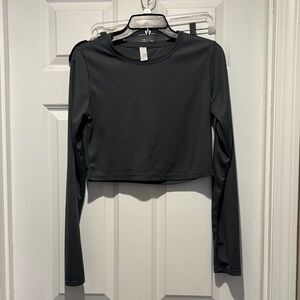 Marika Ribbed Long Sleeve Crop Top